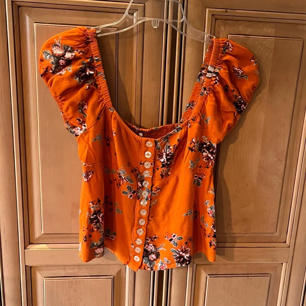 NWOT Free People Close To You Floral Crop Top